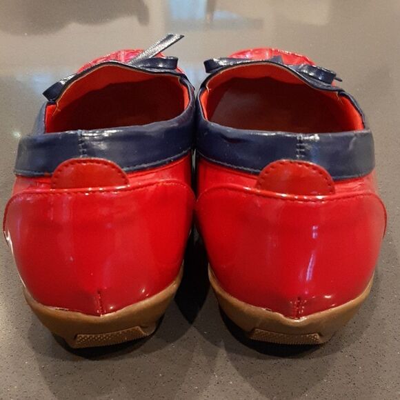 Beacon Red and Blue Rain Slip On Shoes - Picture 4 of 8